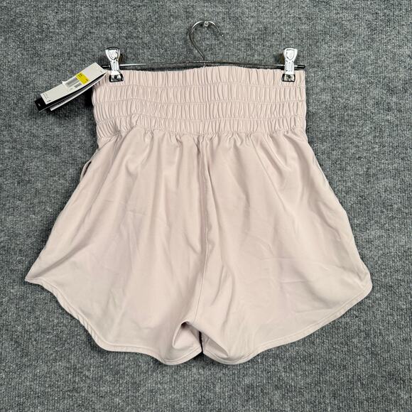 New Nike Womens Small Loose Fit Training Shorts Tan High Waist DX6642-019 - Picture 3 of 9